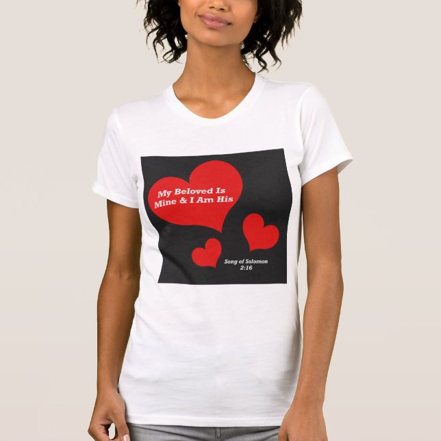Camiseta Canción de Salomón 2:16 versículo de las Escritura (Anverso)
