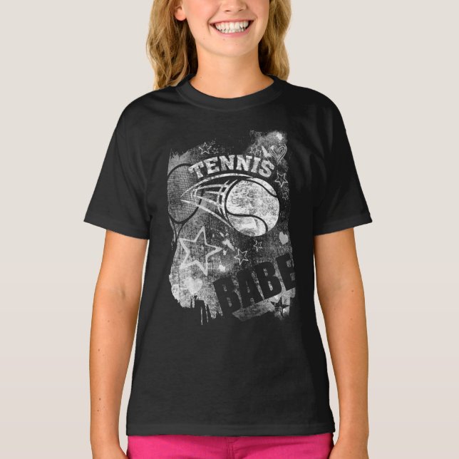 Camiseta Canción de tenis, tenis negro (Anverso)