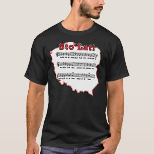 Camiseta Canción del lat de Sto en el mapa de Polonia