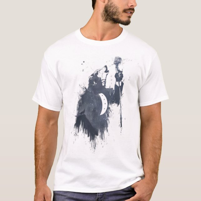 Camiseta Canción del lobo (azul) (Anverso)