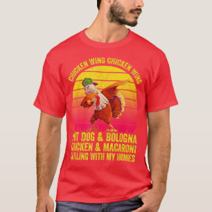 Camiseta Canción divertida de pollo Wing Lyric Perro calien