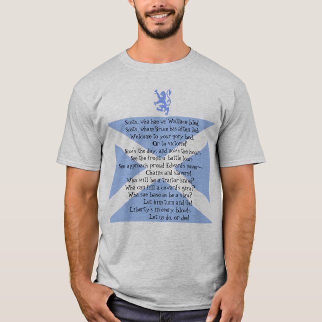 Camiseta Canción escocesa del Wha Hae de la independencia (Anverso)