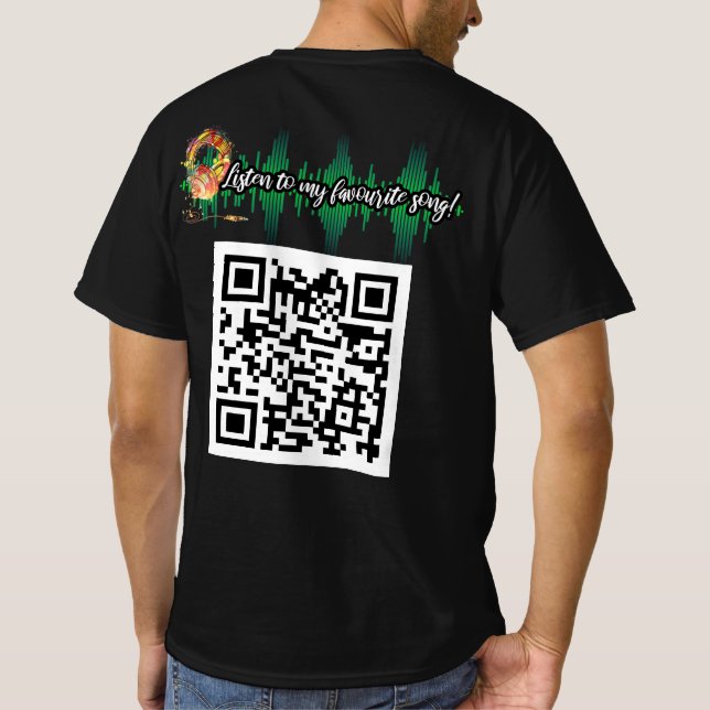 Camiseta Canción favorita del personalizable (auricular) T- (Reverso)