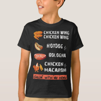 Camiseta Canción lírica de pollo con ala de pollo caliente