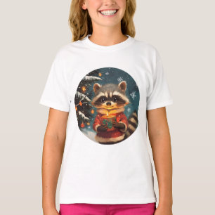 Camiseta Canciones de Navidad con nieve de mapache