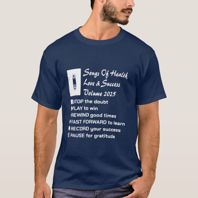Camiseta Canciones De Salud, Amor Y Éxito 2025 (Anverso)