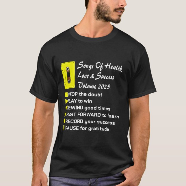 Camiseta Canciones De Salud, Amor Y Éxito 2025 (Anverso)