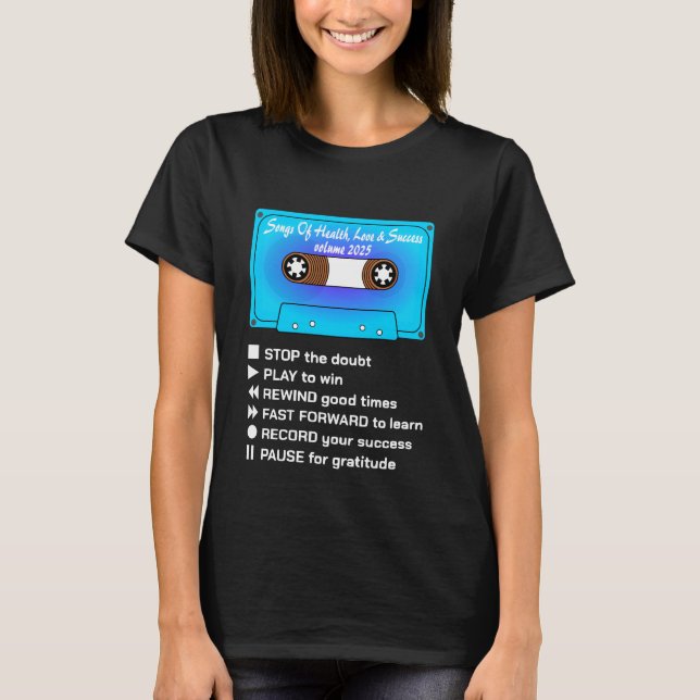 Camiseta Canciones De Salud, Amor Y Éxito 2025 (Anverso)