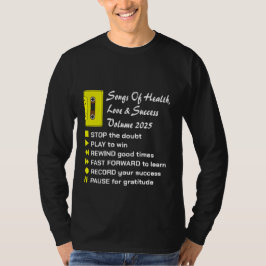 Camiseta Canciones de salud, amor y éxito 2025 manga larga