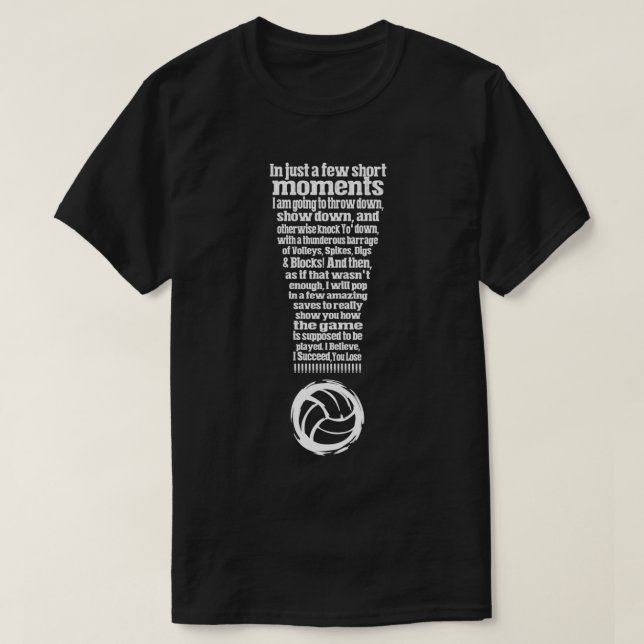 Camiseta Canciones divertidas de voleibol (Diseño del anverso)