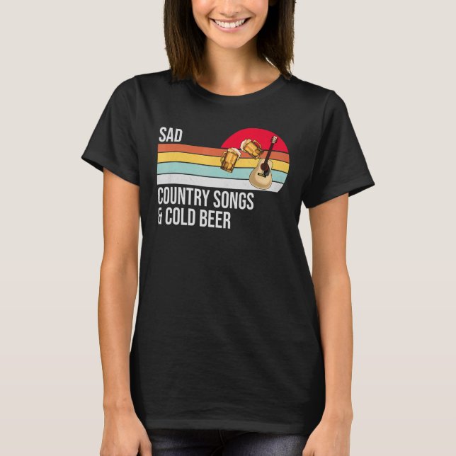 Camiseta Canciones tristes por países y cosecha de cerveza  (Anverso)