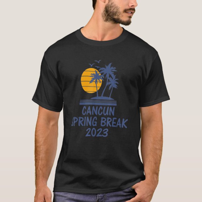 Camiseta Cancun 2023 Spring Break Mexico Beach Trip Vacatio (Anverso)