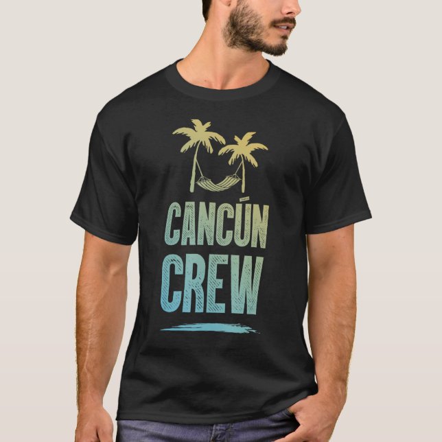 Camiseta Cancun Crew Colorful  Mexico Vacation Team (Anverso)