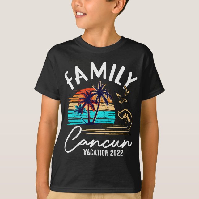 Camiseta CANCUN MEXICO 2022 Vacation Beach Matching Family (Anverso)