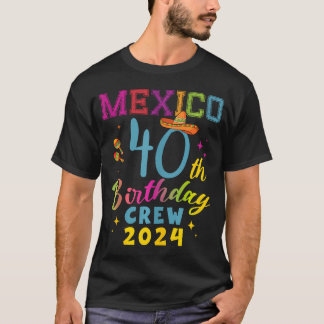 Camiseta Cancun México 40.ª Tripulación De Cumpleaños 2024