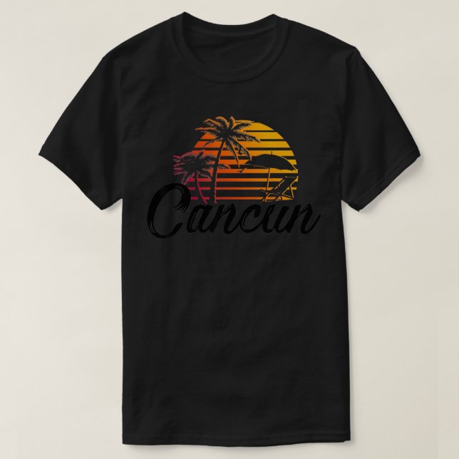 Camiseta Cancun México Beach Palm Tree Fiesta Destination G (Diseño del anverso)