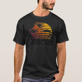 Camiseta Cancun México Beach Palm Tree Fiesta Destination G