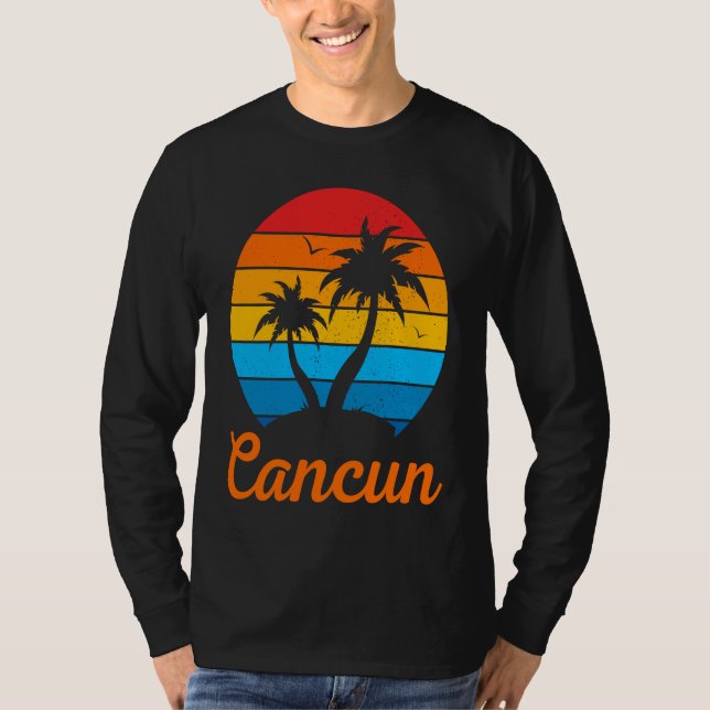 Camiseta Cancun Mexico Family Vacation Beach Tropical (Anverso)