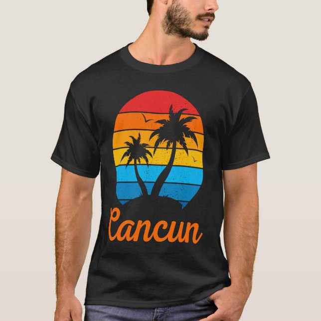 Camiseta Cancun Mexico Family Vacation Beach Tropical (Anverso)