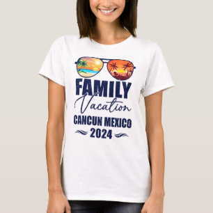 Camiseta Cancun México iguala vacaciones familiares 2024