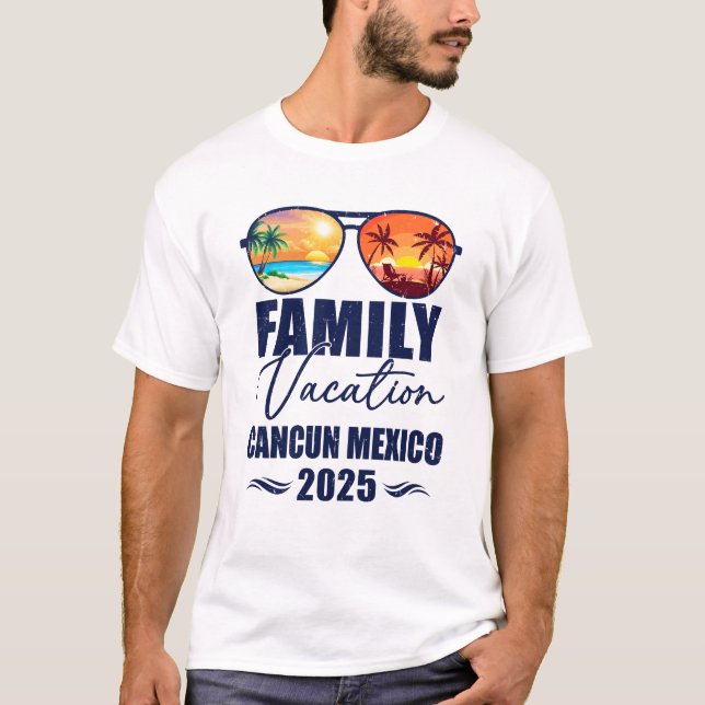 Camiseta Cancun México iguala vacaciones familiares 2025 (Anverso)