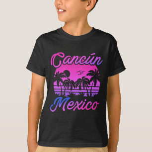 Camiseta Cancun México Palm Trees Vintage Travel Souvenirs
