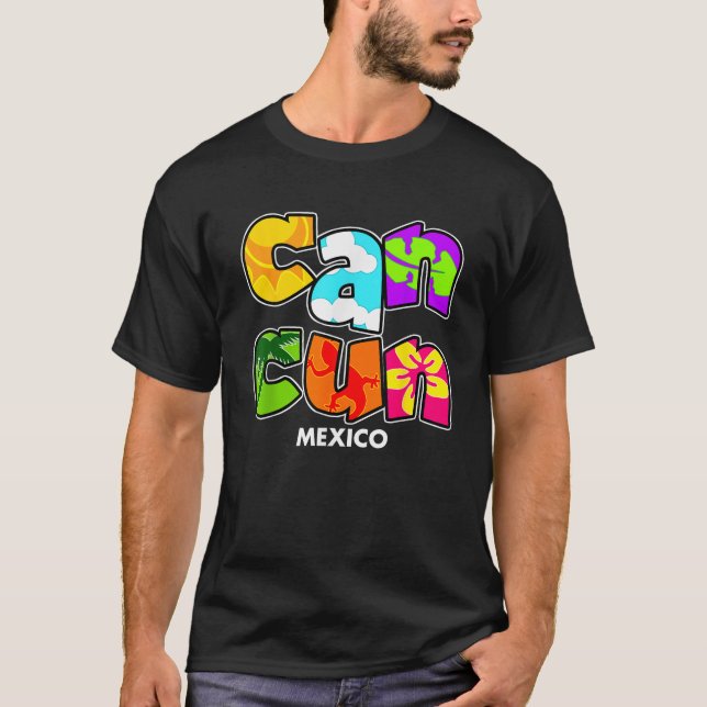 Camiseta Cancun Mexico Souvenir Gift Spring Break Summer Va (Anverso)
