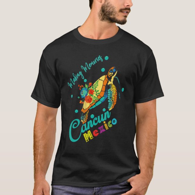Camiseta Cancun México Tie Dye Sea Turtle Familia Matanza V (Anverso)