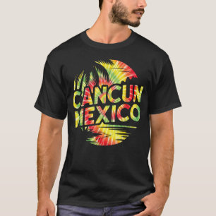 Camiseta Cancun México Vacaciones Tropicales de Playa Retro