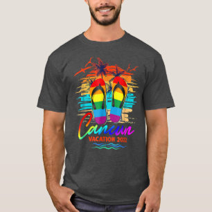 Camiseta Cancun México Vacation 2022 Flip Flop verano LGBT