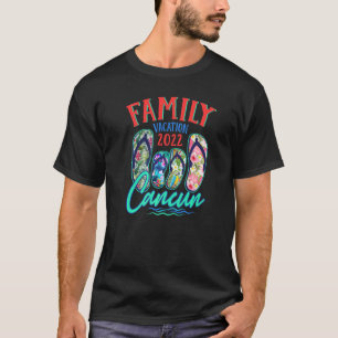 Camiseta Cancun México Vacation 2022 Flip Flops Family Summ