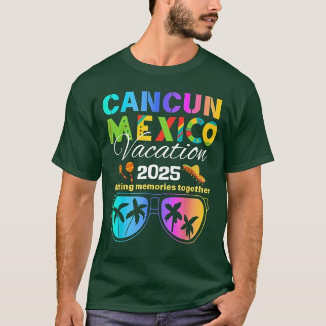 Camiseta Cancun Mexico Vacation Beach 2025 Trip Group Squad (Anverso)