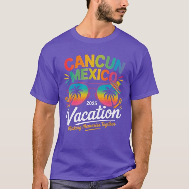 Camiseta Cancun Mexico Vacation Beach 2025 Trip Group Squad (Anverso)