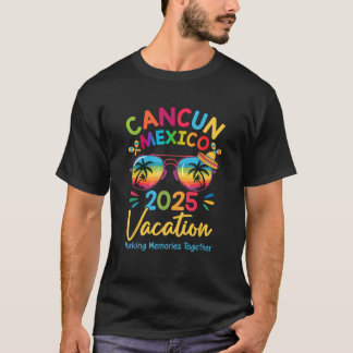 Camiseta Cancun Mexico Vacation Beach 2025 Trip Squad Famil