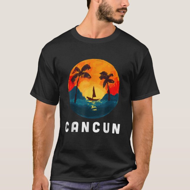 CAMISETA CANCUN MÉXICO VERANO SUNSET VACATION MATCHING FAMI (Anverso)