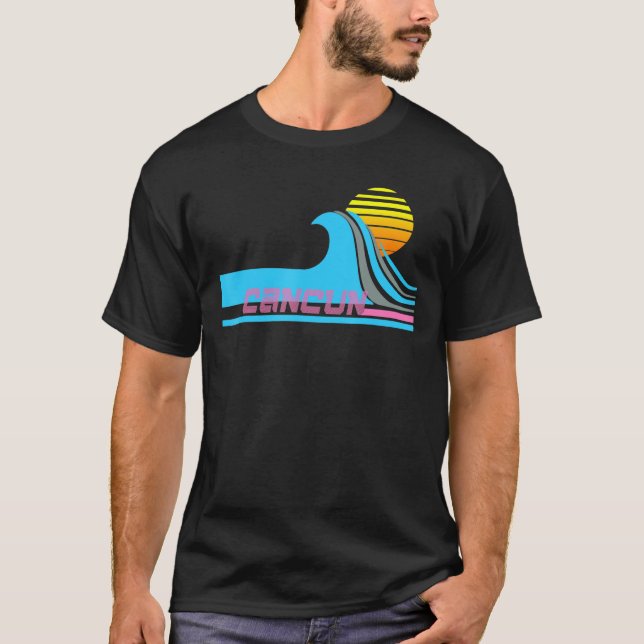 Camiseta Cancun Retro 80 Style Surf Tee (Anverso)