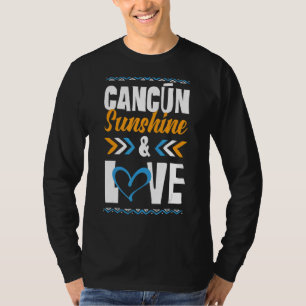 Camiseta Cancun Sunshine Love Fiesta México Cita de vacacio