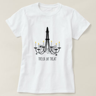 Camiseta Candelabro de araña web tema de Halloween