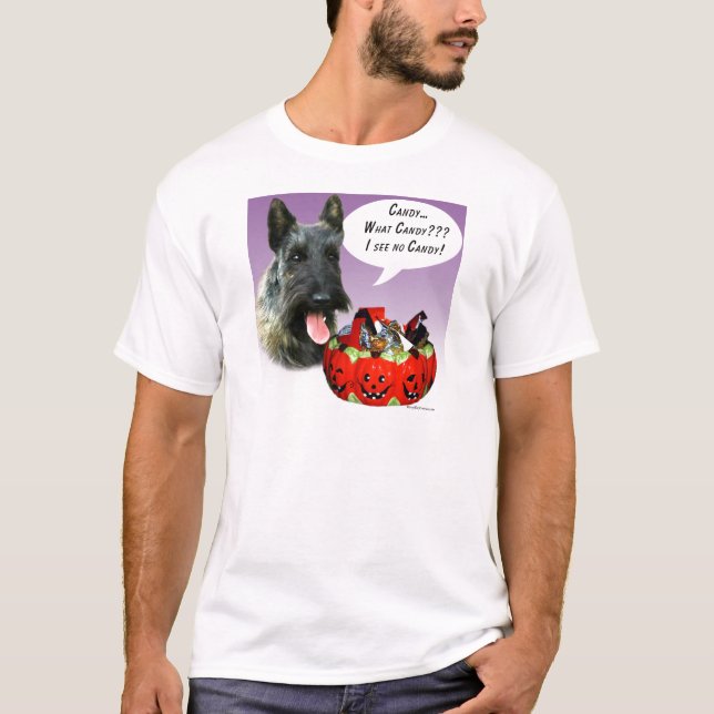 Camiseta Candía de Halloween de ScottishTerrier (Anverso)