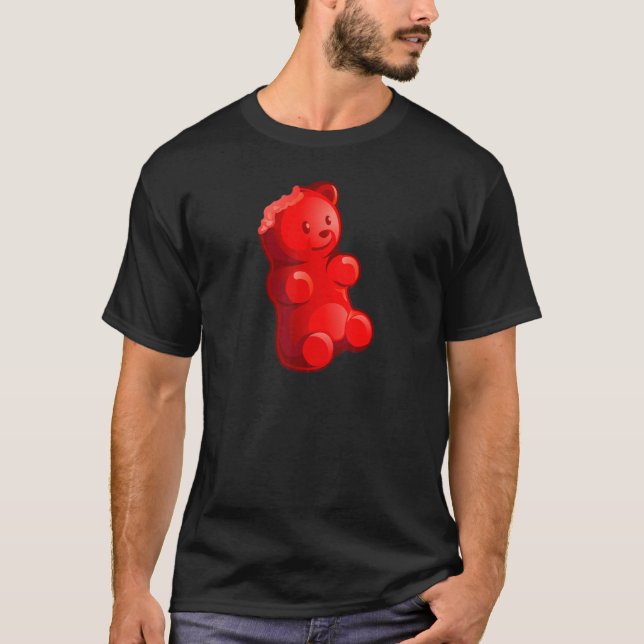 Camiseta Candía de oso de goma roja (Anverso)