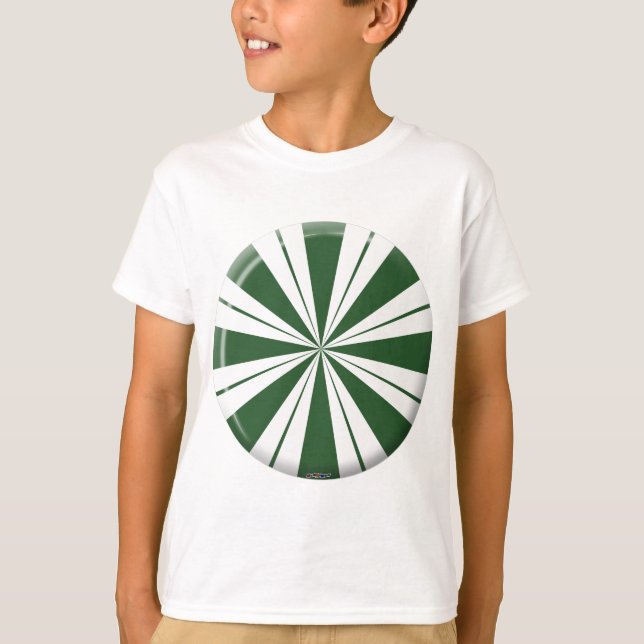 Camiseta Candía de rayas de menta rápida (Anverso)