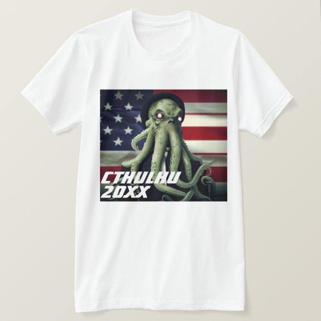 Camiseta Candidato gracioso "Cthulhu 20XX" (Anverso del diseño)