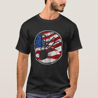 Camiseta Candlepin Bowling Bandera Americana Vintage Candle