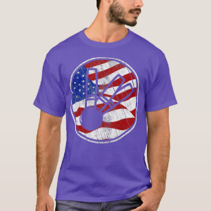 Camiseta Candlepin Bowling Bandera Americana Vintage Candle