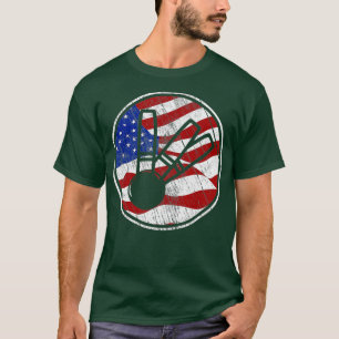 Camiseta Candlepin Bowling Bandera AmericanaVintage Candlep