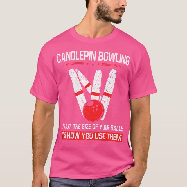 Camiseta Candlepin Bowling Tamaño De Las Bolas Nueva Inglat (Anverso)