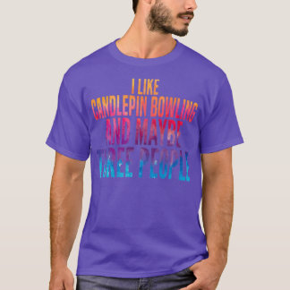 Camiseta Candlepin Funny Bowling acuarela Cita T