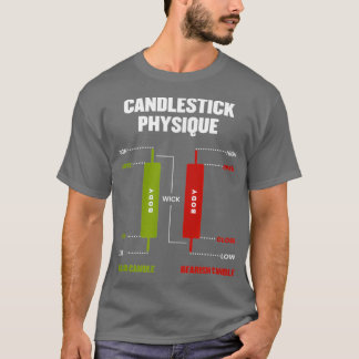 Camiseta Candlestick Physique Bolsa Día de comerciante Inve