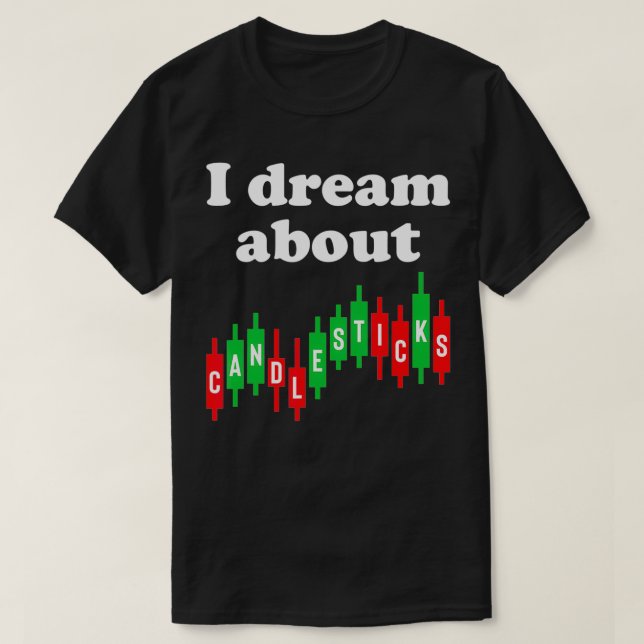 Camiseta Candlesticks del día del mercado de valores divert (Diseño del anverso)