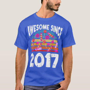 Camiseta Candy Awesome From 2017 4th Birthday 4 Years